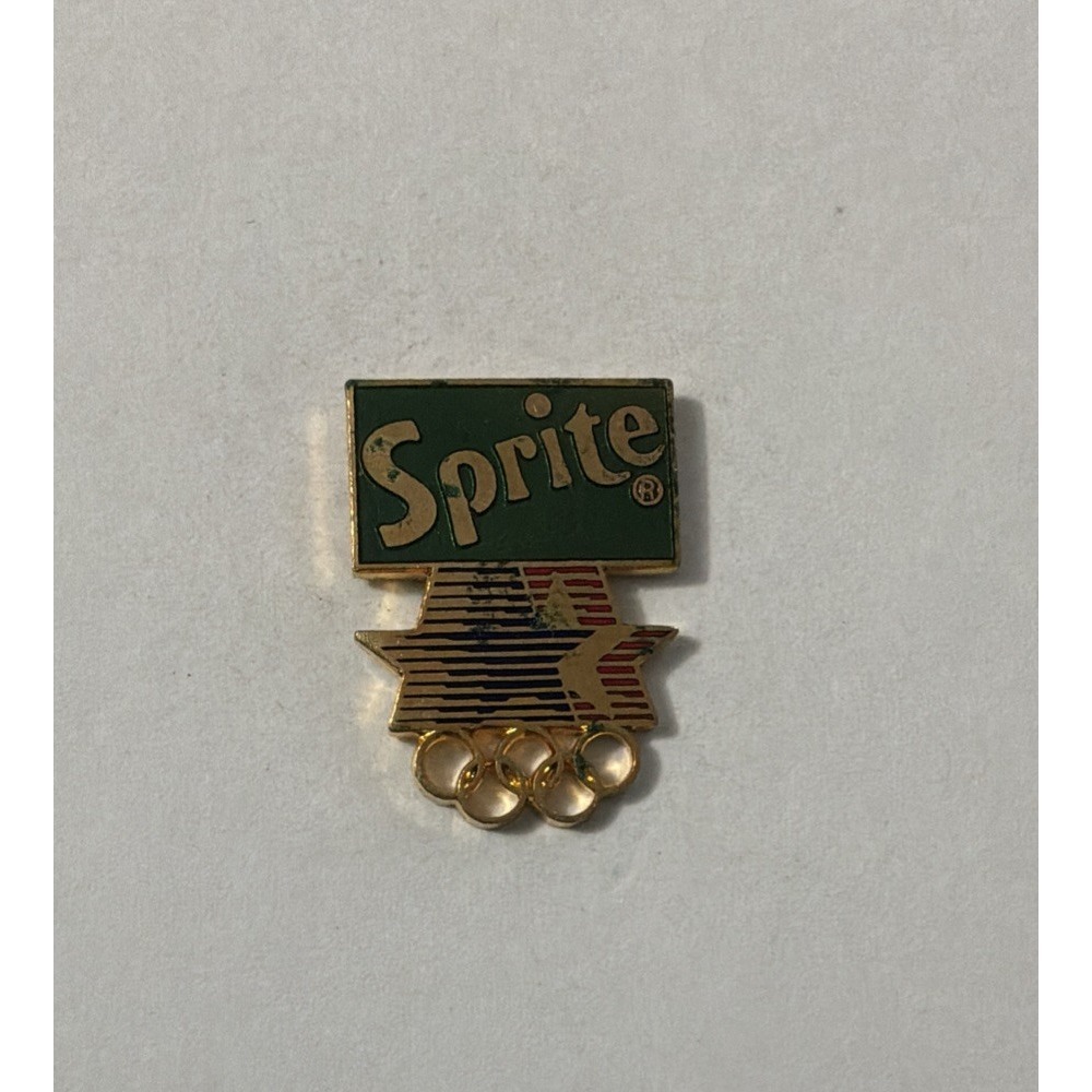 Vtg Sprite Olympics Sponsor Lapel Hat Pin Pinback